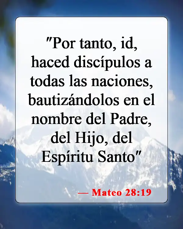 Versículos de la Biblia sobre el bautismo (Mateo 28:19)