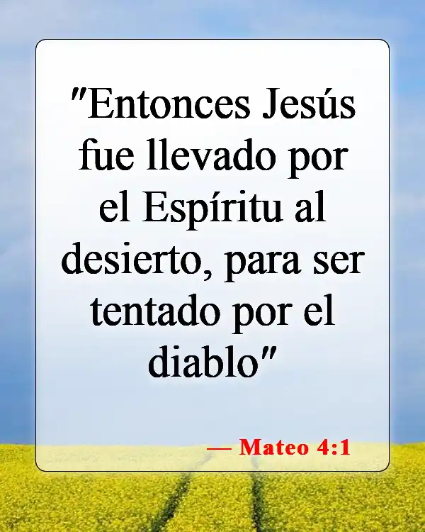 Versículos bíblicos sobre caer en la tentación (Mateo 4:1)