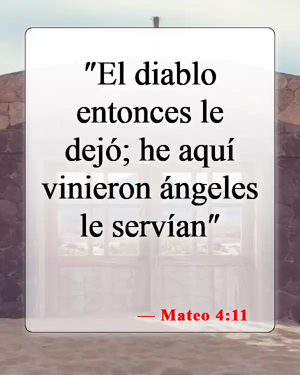 Versículos de la Biblia sobre ángeles (Mateo 4:11)