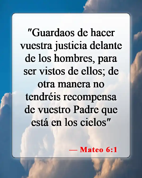 Versículos de la Biblia sobre falsos cristianos (Mateo 6:1)