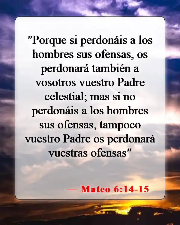 Versículos de la Biblia sobre disculparse unos a otros (Mateo 6:14-15)