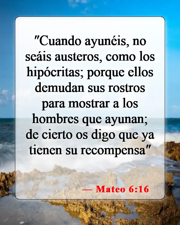 Versículos de la Biblia sobre el ayuno y la oración (Mateo 6:16)