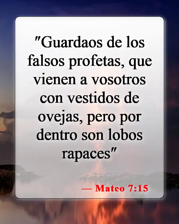 Versículos de la Biblia sobre falsos cristianos (Mateo 7:15)