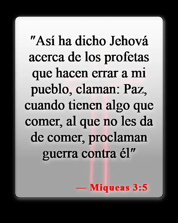 Versículos bíblicos sobre doctrina falsa (Miqueas 3:5)