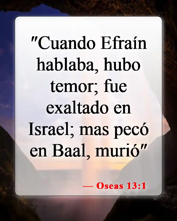 Versículos bíblicos sobre Baal (Oseas 13:1)
