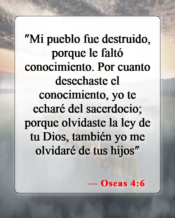 Versículos de la Biblia sobre negar a Dios (Oseas 4:6)