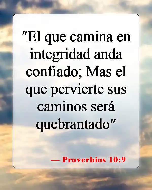 Versículos de la Biblia sobre el carácter del hombre (Proverbios 10:9)