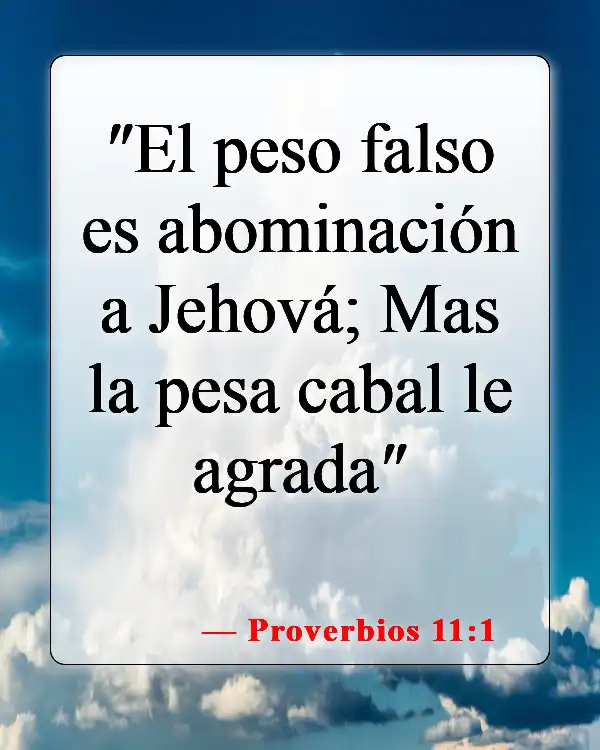 Versículos de la Biblia sobre el equilibrio en la vida (Proverbios 11:1)
