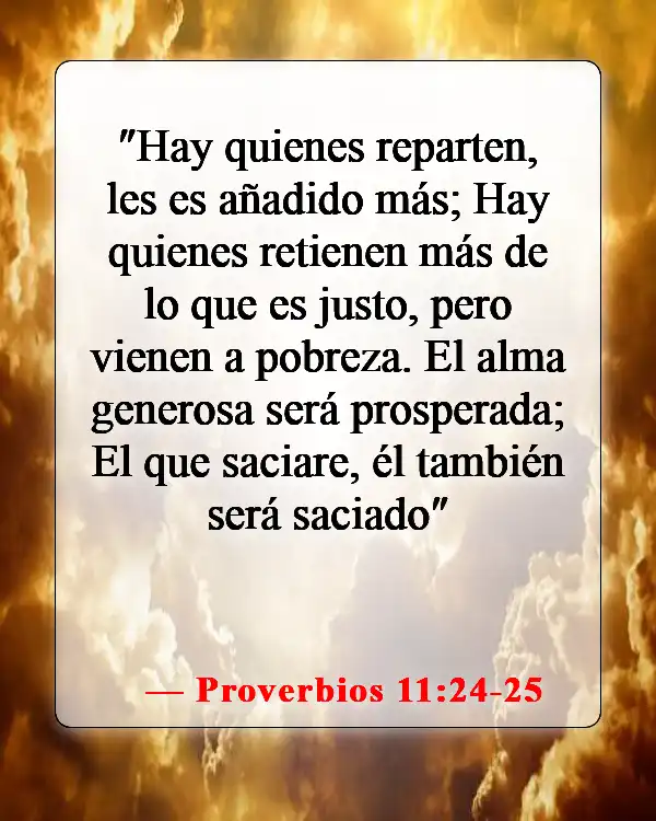 Versículos de la Biblia sobre problemas financieros (Proverbios 11:24-25)