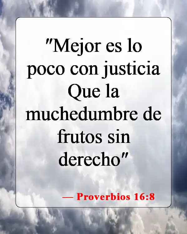 Versículos de la Biblia sobre problemas financieros (Proverbios 16:8)