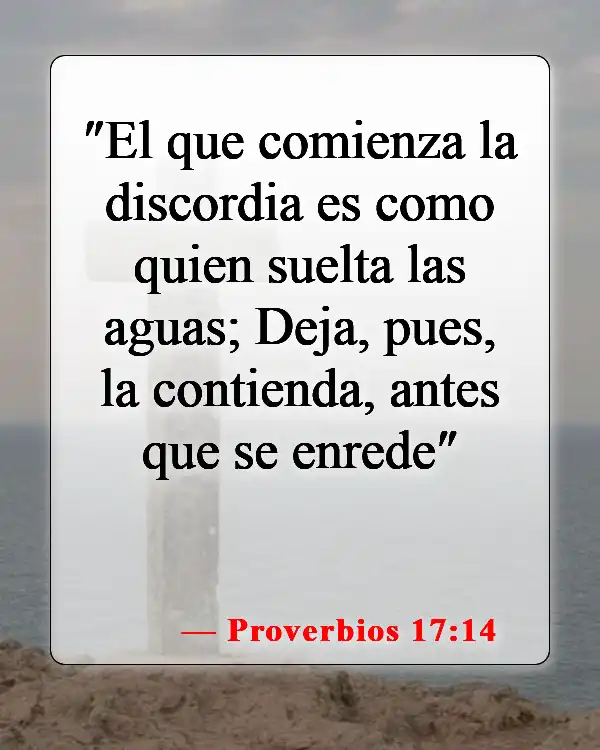 Versículos de la Biblia sobre relaciones abusivas (Proverbios 17:14)