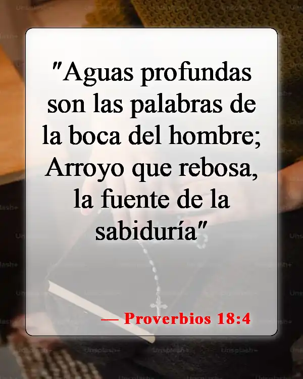 Versículos de la Biblia sobre el parloteo (Proverbios 18:4)