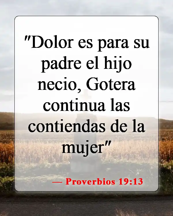 Versículos de la Biblia sobre el abuso en el matrimonio (Proverbios 19:13)