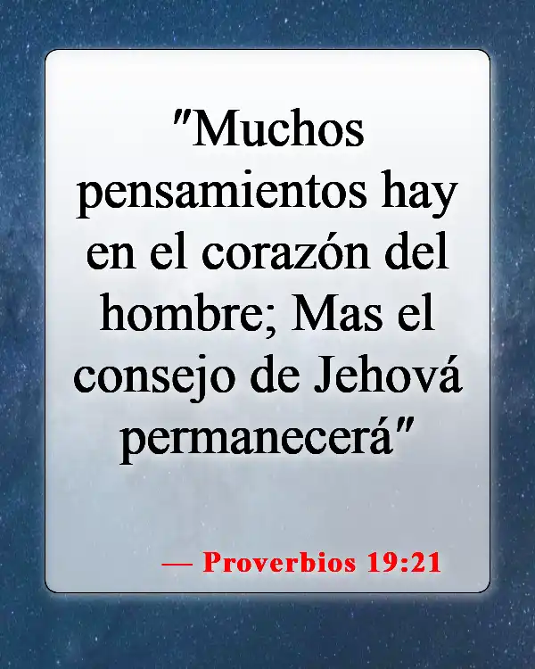 Versículos bíblicos sobre elegir una carrera (Proverbios 19:21)