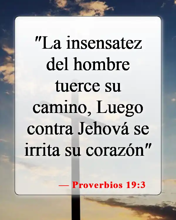 Versículos de la Biblia sobre culpar a los demás (Proverbios 19:3)