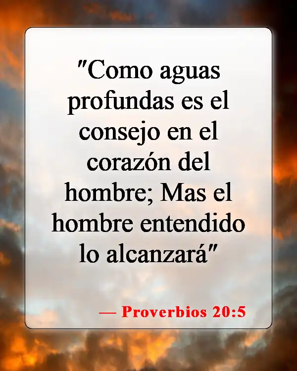 Versículos bíblicos sobre elegir a tus amigos con cuidado (Proverbios 20:5)
