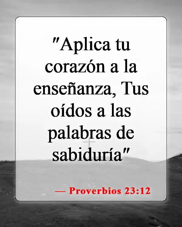 Versículos de la Biblia sobre seguir instrucciones (Proverbios 23:12)