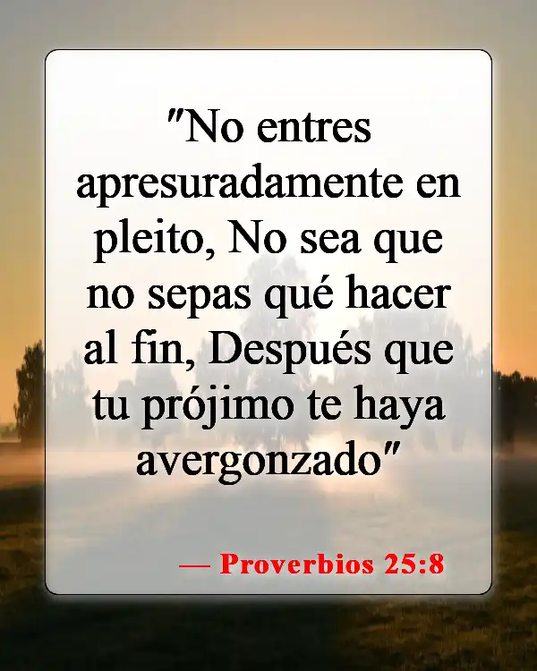 Versículos bíblicos sobre elegir a tus amigos con cuidado (Proverbios 25:8)