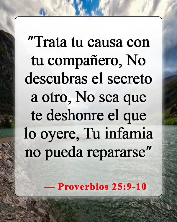 Versículos de la Biblia sobre traidores (Proverbios 25:9-10)