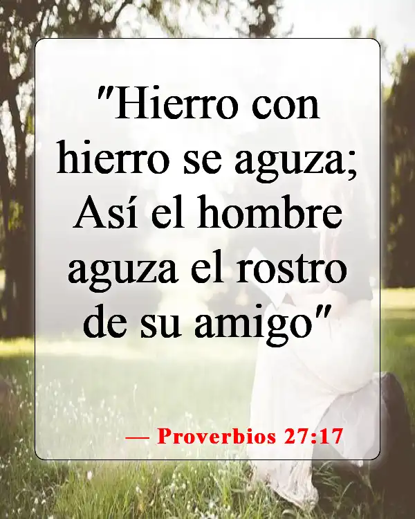 Versículos bíblicos sobre ser ejemplo para los demás (Proverbios 27:17)