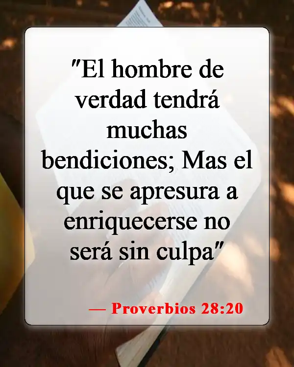 Versículos de la Biblia sobre problemas financieros (Proverbios 28:20)