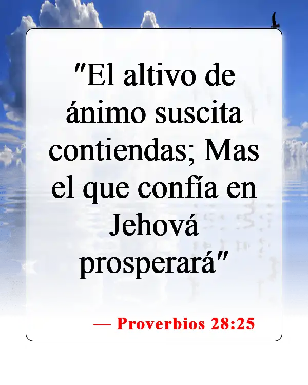 Versículos de la Biblia sobre el parloteo (Proverbios 28:25)