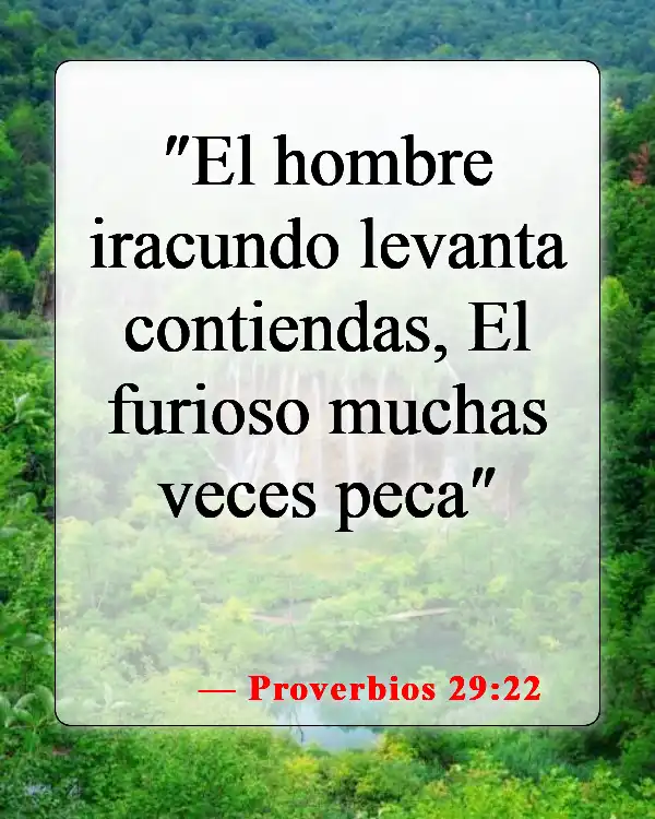 Versículos de la Biblia sobre malas relaciones (Proverbios 29:22)