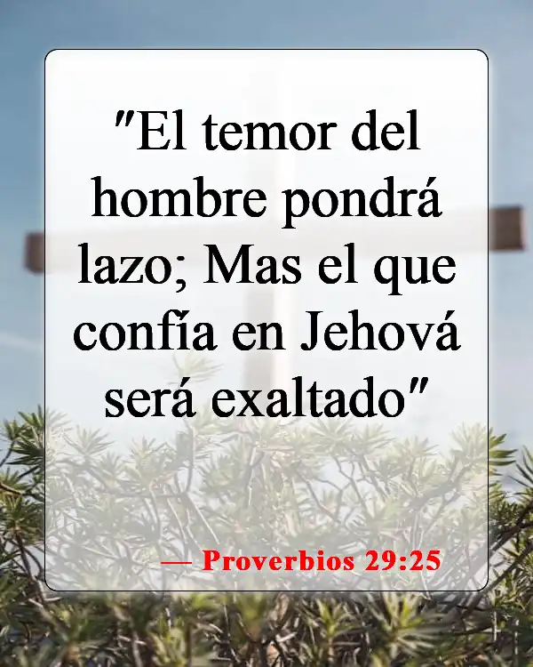 Versículos de la Biblia sobre el miedo (Proverbios 29:25)