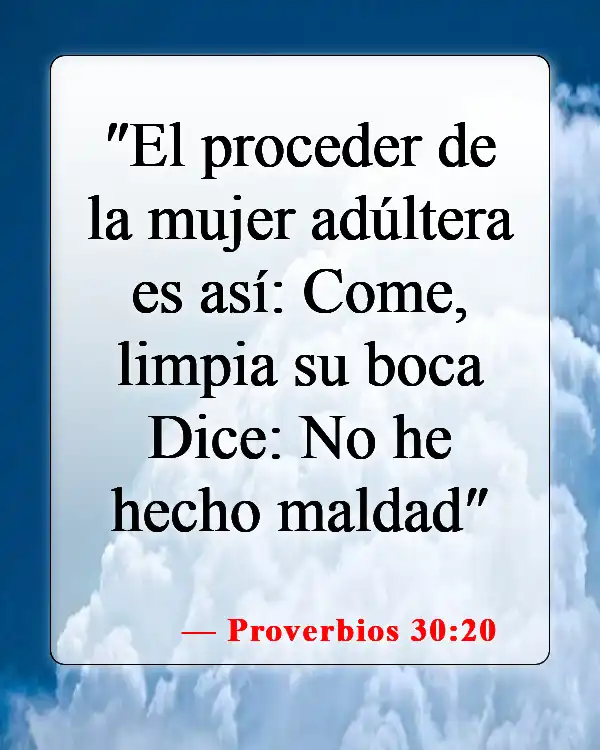 Versículos bíblicos sobre el adulterio en la iglesia (Proverbios 30:20)