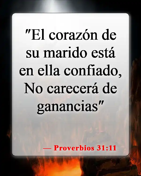 Versículos bíblicos sobre el divorcio y la separación (Proverbios 31:11)