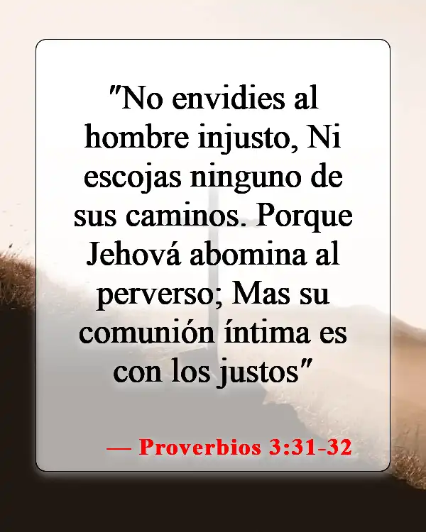 Versículos bíblicos sobre malas influencias (Proverbios 3:31-32)