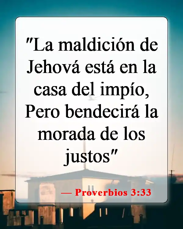 Versículos bíblicos sobre la oración en el hogar (Proverbios 3:33)