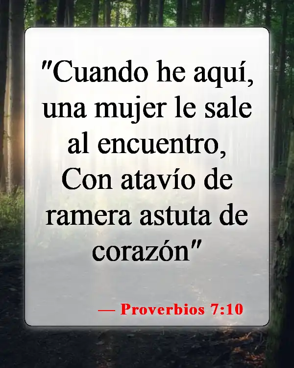 Versículos de la Biblia sobre el adulterio y el divorcio (Proverbios 7:10)