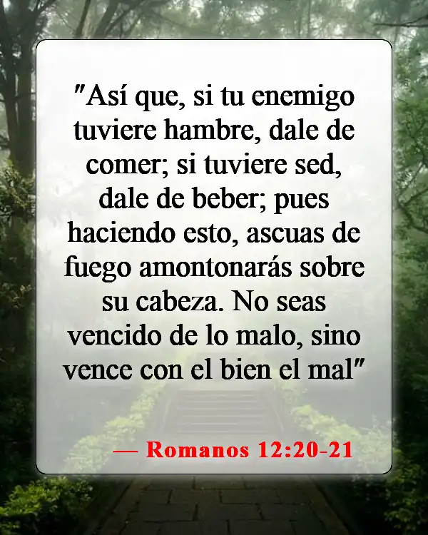 Versículos de la Biblia sobre perdonar a quienes te han herido (Romanos 12:20-21)