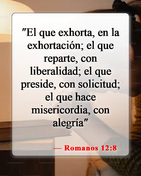 Versículos de la Biblia sobre la Divina Misericordia (Romanos 12:8)