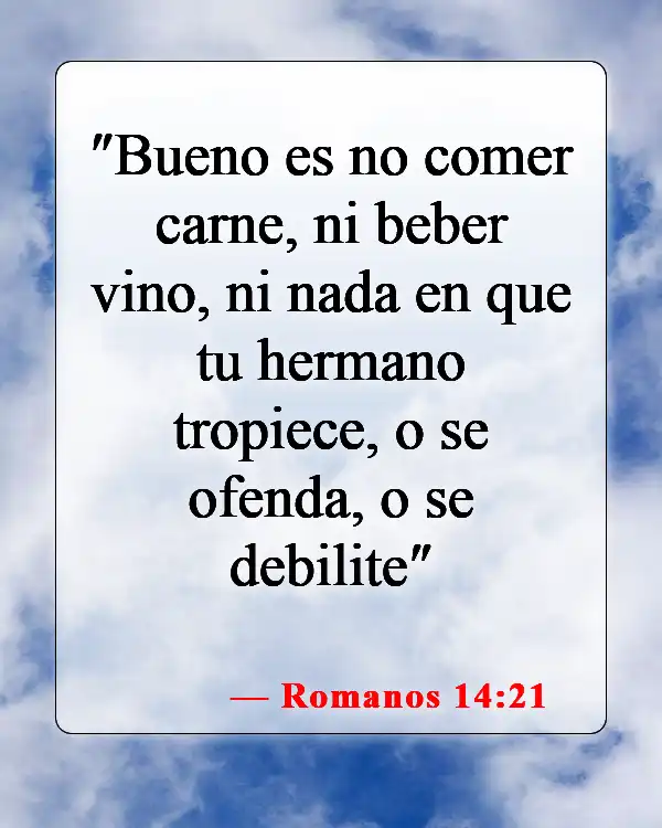 Versículos de la Biblia sobre comer animales (Romanos 14:21)