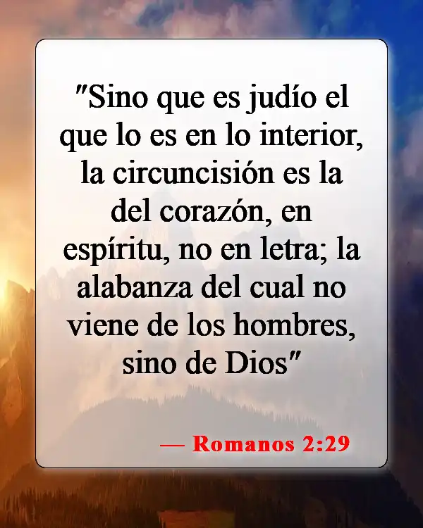 Versículos de la Biblia sobre falsos cristianos (Romanos 2:29)