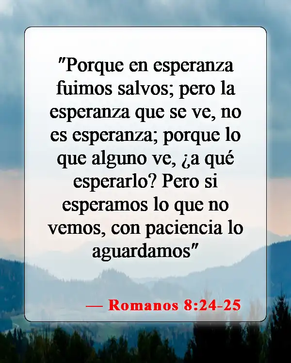Versículos bíblicos sobre encontrar esperanza (Romanos 8:24-25)