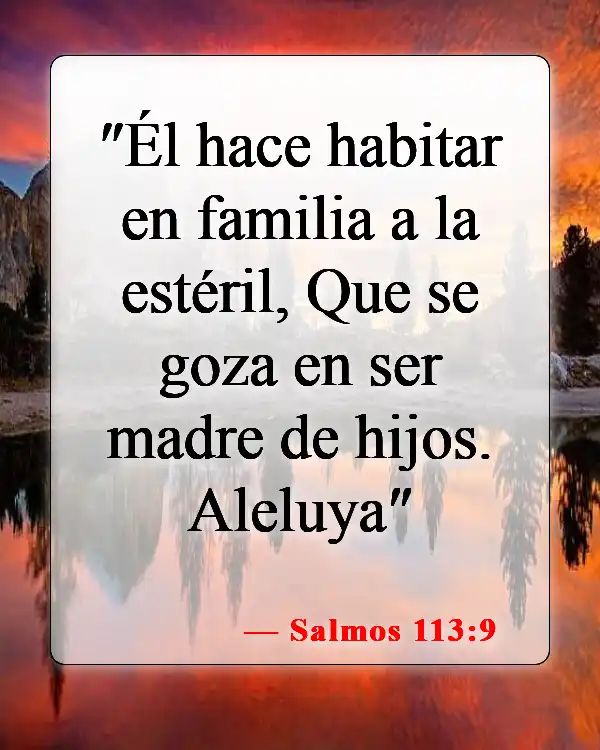 Versículos de la Biblia sobre mujeres estériles (Salmos 113:9)