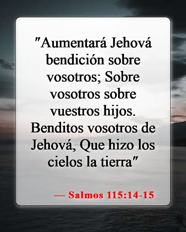 Versículos de la Biblia sobre ungir tu hogar (Salmos 115:14-15)