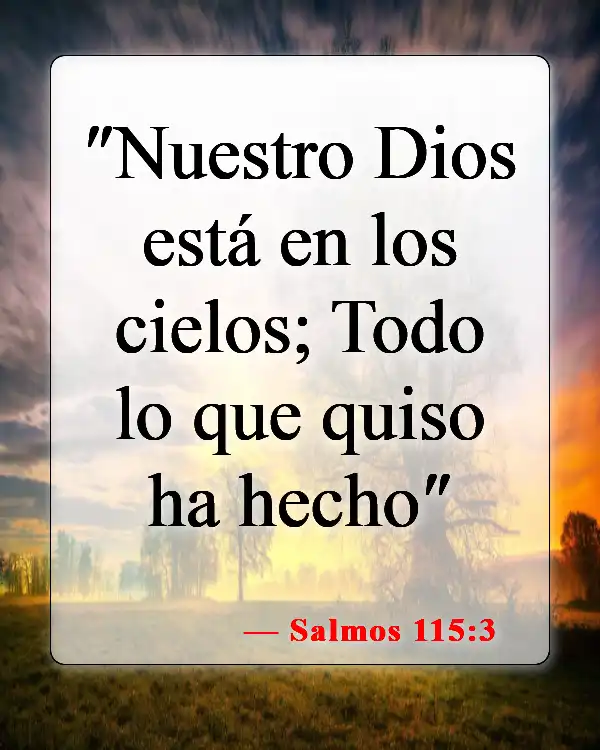 Versículos bíblicos sobre que Dios tiene el control (Salmos 115:3)
