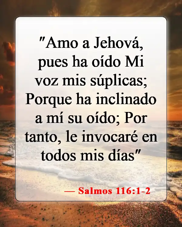 Versículos de la Biblia sobre pedir ayuda (Salmos 116:1-2)