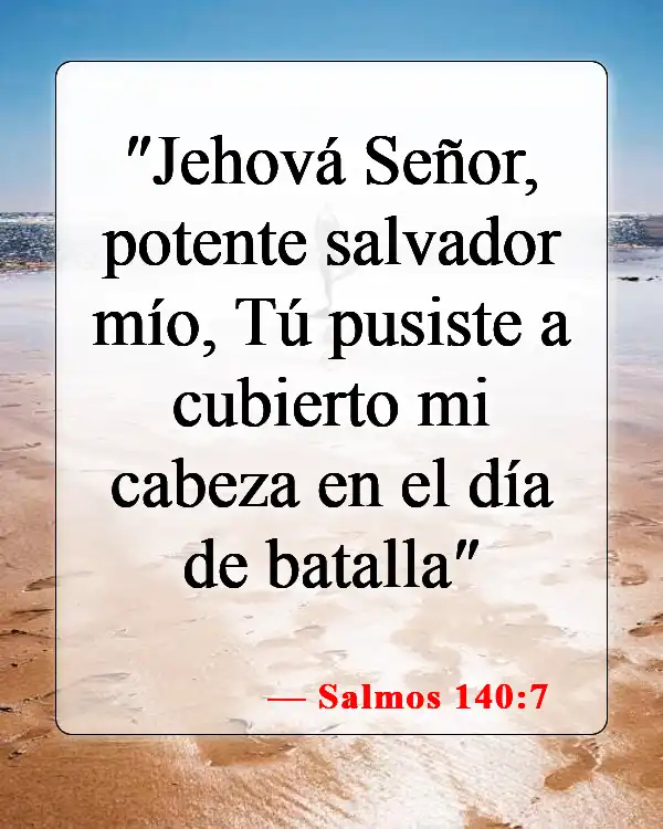 Versículos bíblicos sobre el yelmo de la salvación (Salmos 140:7)