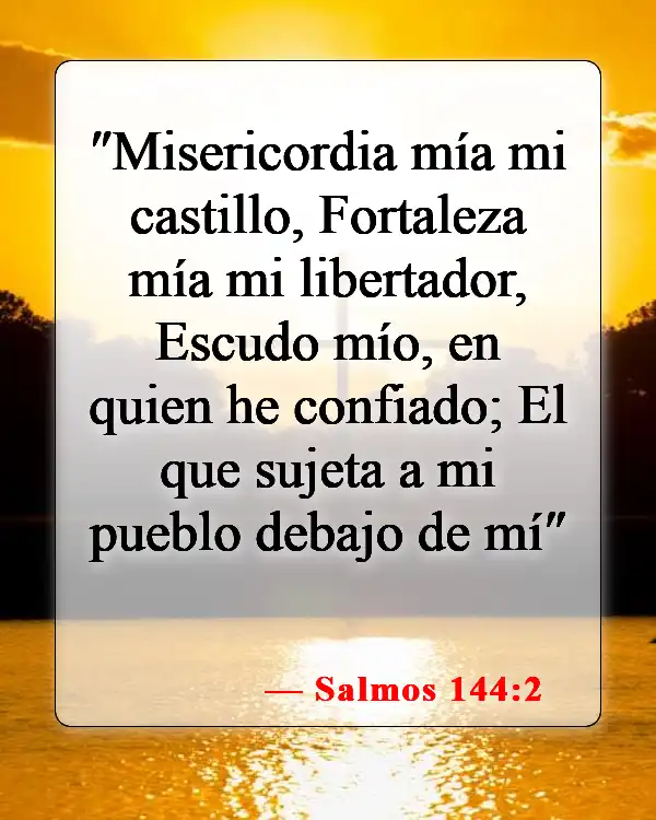 Versículos de la Biblia sobre la liberación de los enemigos (Salmos 144:2)