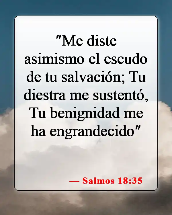 Versículos bíblicos sobre el yelmo de la salvación (Salmos 18:35)
