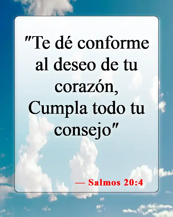 Versículos de la Biblia sobre bendecir a alguien (Salmos 20:4)