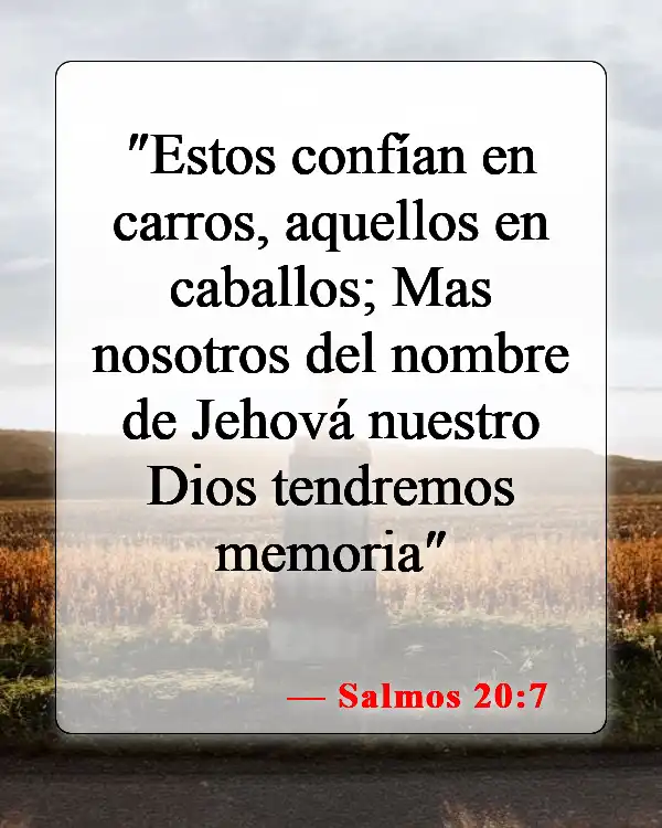 Versículos bíblicos sobre la confianza en el Señor (Salmos 20:7)