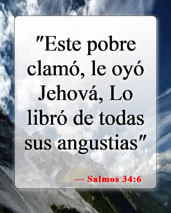 Versículos de la Biblia sobre la liberación de los enemigos (Salmos 34:6)