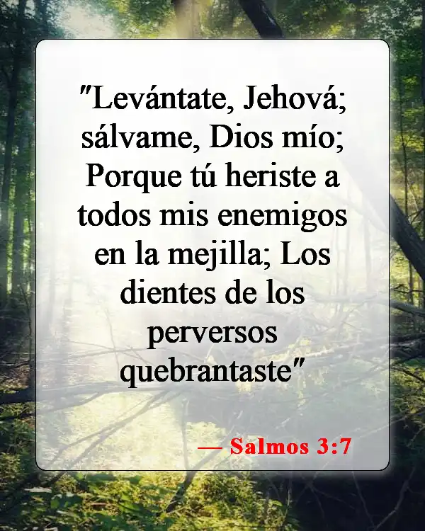 Versículos de la Biblia sobre la liberación de los enemigos (Salmos 3:7)