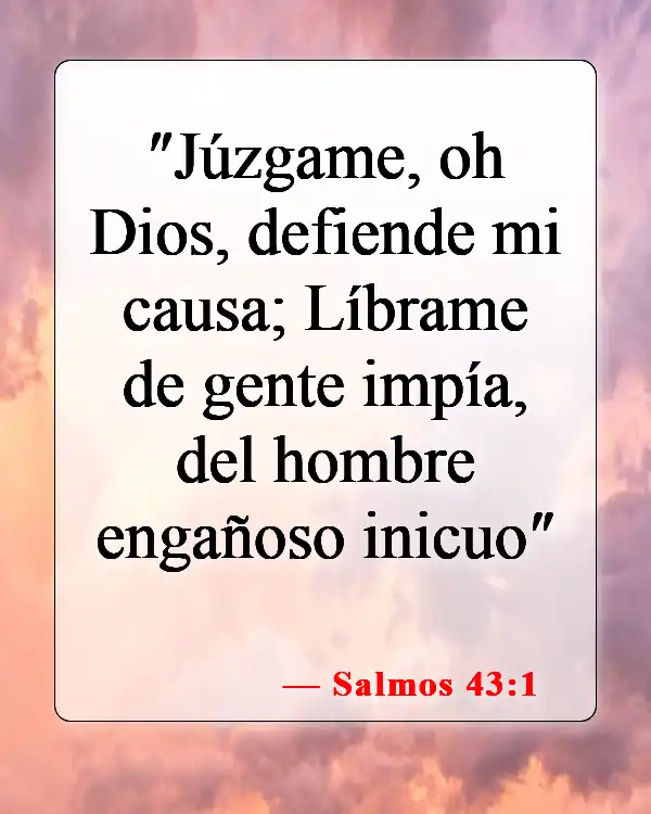 Versículos de la Biblia sobre que solo Dios puede juzgar (Salmos 43:1)
